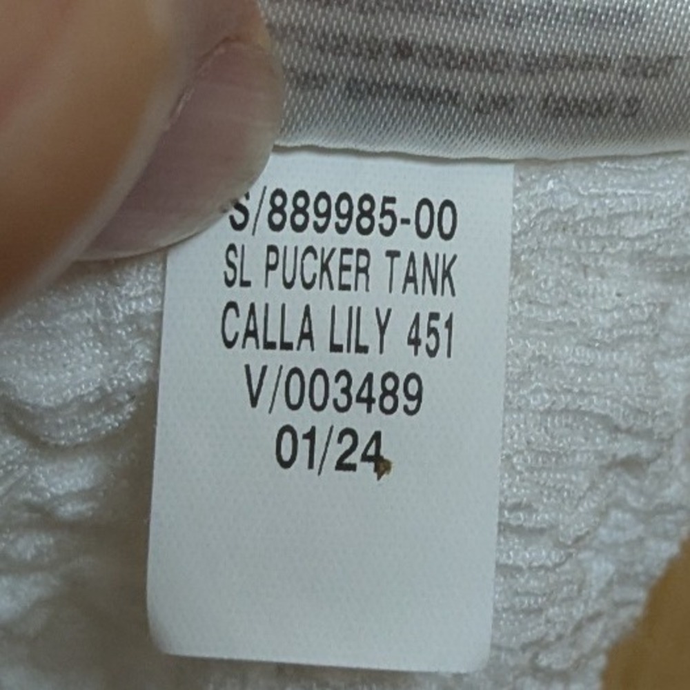 Old Navy White Pucker Tank Top Square Neck Minamilist Chic Casual Womens Small - Picture 4 of 7